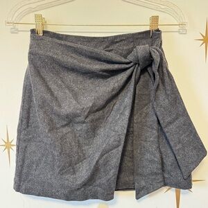 Wilfred Charcoal Mini Skirt with Knot Detail